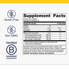 Close-up of Metagenics OmegaGenics softgels for easy daily intake