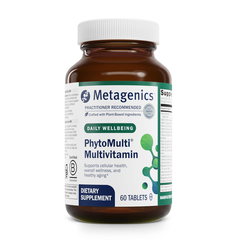 Metagenics PhytoMulti Without Iron bottle with 60 tablets for daily nutrient support