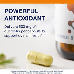 Metagenics Quercetin 500mg packaging box emphasizes gluten free status