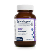 Metagenics Serenagen bottle with Asian ginseng blend promotes calm focus and stress support.