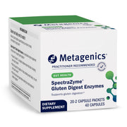 Metagenics SpectraZyme gluten digest bottle as a convenient daily option for gluten digestion.