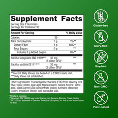 Metagenics UltraFlora label closeup highlighting two probiotic strains