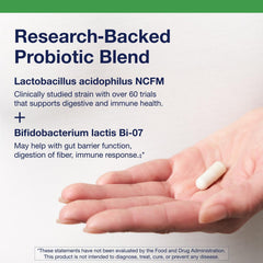 Metagenics UltraFlora Balance capsules close-up highlighting convenient 60-count.