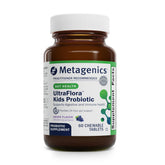 Metagenics UltraFlora Kids probiotic tablets in grape flavor for daily use