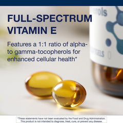 Metagenics Vitamin E Mixed Tocopherols dispense bottle showcases convenient daily use.