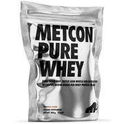 MetCon Whey Protein Isolate bottle highlighting grass-fed formula for post-workout fueling.