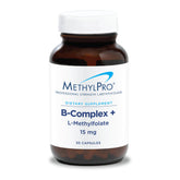 MethylPro B-Complex bottle with capsules for daily energy support.