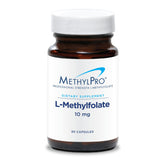 MethylPro L-Methylfolate 10 mg bottle for daily brain health support and focused clarity.