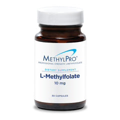MethylPro L-Methylfolate 10 mg bottle for daily brain health support and focused clarity.