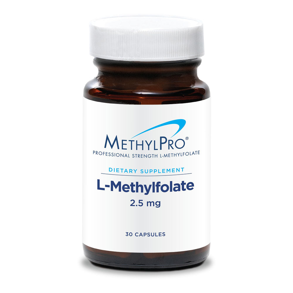 MethylPro L-Methylfolate 2.5 mg bottle front for daily use