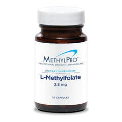 MethylPro L-Methylfolate 2.5 mg bottle front for daily use
