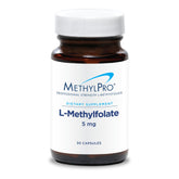 MethylPro L-Methylfolate 5 mg bottle supports daily focus and calm.