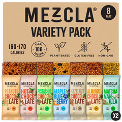 Mezcla Puff Crispy Bar variety pack on shelf, ideal for quick healthy snacking.