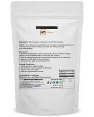 Close-up of mGanna calcium hydroxide powder showing natural texture