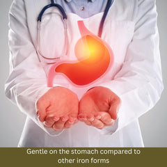 mGanna Ferrous Bisglycinate powder in jar with fine texture for consistent mixing