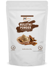 mGanna mulethi powder packaging showcasing purity for health and beauty DIY blends.