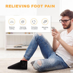 Miaimther red light therapy shoe control panel close-up highlights adjustable heat and intensity.
