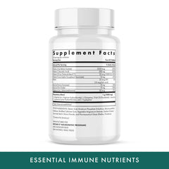 MICHAEL'S Essential Immune Nutrients label close-up highlighting vitamin C and zinc