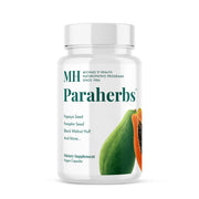 MICHAEL'S Paraherbs bottle front shows travel-friendly fiber blend for intestinal support