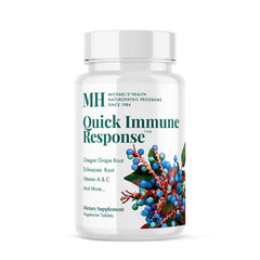 Michael's Quick Immune Response bottle front showing vegan tablets for immune support