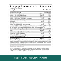 MICHAEL'S Health Teen multivitamin label highlights ingredients for growing teens.