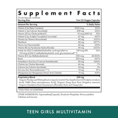 MICHAEL'S Teen Girls Multivitamin capsules closeup highlights vegetarian, kosher formula.