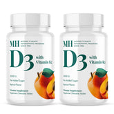 MICHAEL'S vitamin D3 K2 chewable apricot bottle supports bone health and immune balance.