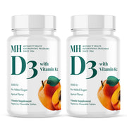 MICHAEL'S vitamin D3 K2 chewable apricot bottle supports bone health and immune balance.
