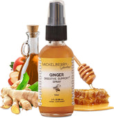 Mickelberry Gardens immune-support ginger honey spray bottle front view for immune health