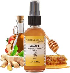 Mickelberry Gardens immune-support ginger honey spray bottle front view for immune health