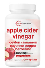 Micro Ingredients Apple Cider Vinegar Capsules bottle-front for daily digestion support