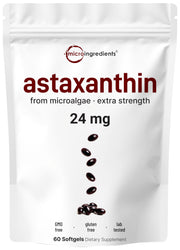 Micro Ingredients Astaxanthin softgels for daily eye and joint support.