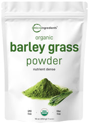 Micro Ingredients Barley Grass Powder bottle for daily greens boost and wellness.