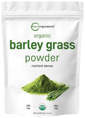 Micro Ingredients Barley Grass Powder bottle for daily greens boost and wellness.