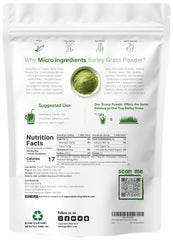 Micro Ingredients Barley Grass Powder scoop showing a 3 g serving for convenient daily use.