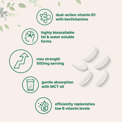 Micro Ingredients benfotiamine-mct-oil blend softgels in bottle for daily wellness routine.