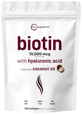 Micro Ingredients biotin-hyaluronic-acid softgels for daily beauty support