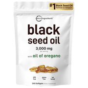 Micro Ingredients black seed oil softgels bottle for daily immune support.
