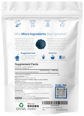 Micro Ingredients blue spirulina powder scoop provides precise 1 gram portions.