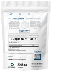 5 g scoop of Micro Ingredients creatine monohydrate for precise dosing