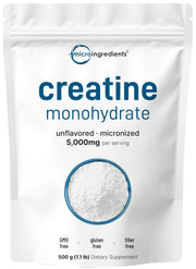 Micro Ingredients Creatine Monohydrate powder bag ready for easy mixing in drinks