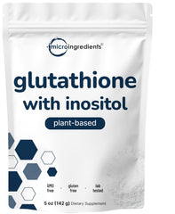 Micro Ingredients glutathione powder with scoop for easy daily antioxidant support.