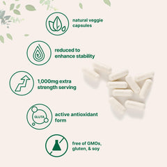 Micro Ingredients Glutathione veggie capsules ready for daily antioxidant support.