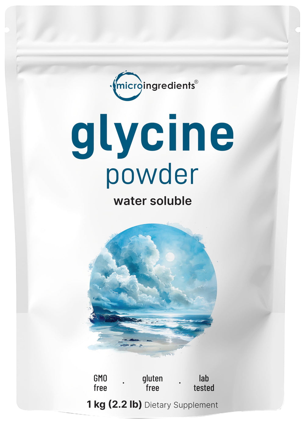 Micro Ingredients Glycine powder bottle; may support restful sleep