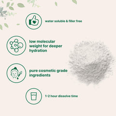 Micro Ingredients hyaluronic acid serum powder dissolves into water for hydrating skincare