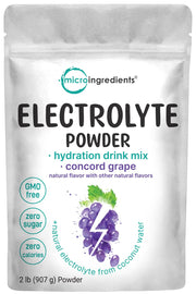 Micro Ingredients Hydration Electrolyte Concord Grape tub for refreshing mineral support