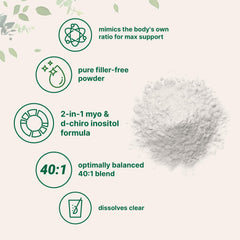 Scoop of Micro Ingredients inositol powder ready for a daily serving
