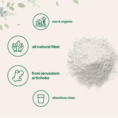 Close up of Micro Ingredients Inulin FOS powder texture ready for shakes