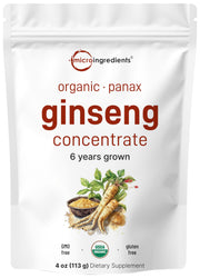 Micro Ingredients Korean red ginseng powder 200:1 in jar supports daily energy.