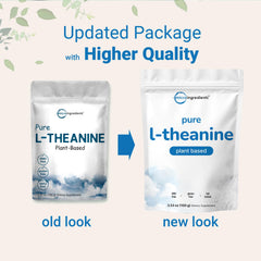 Close-up of Micro Ingredients L-Theanine powder texture.